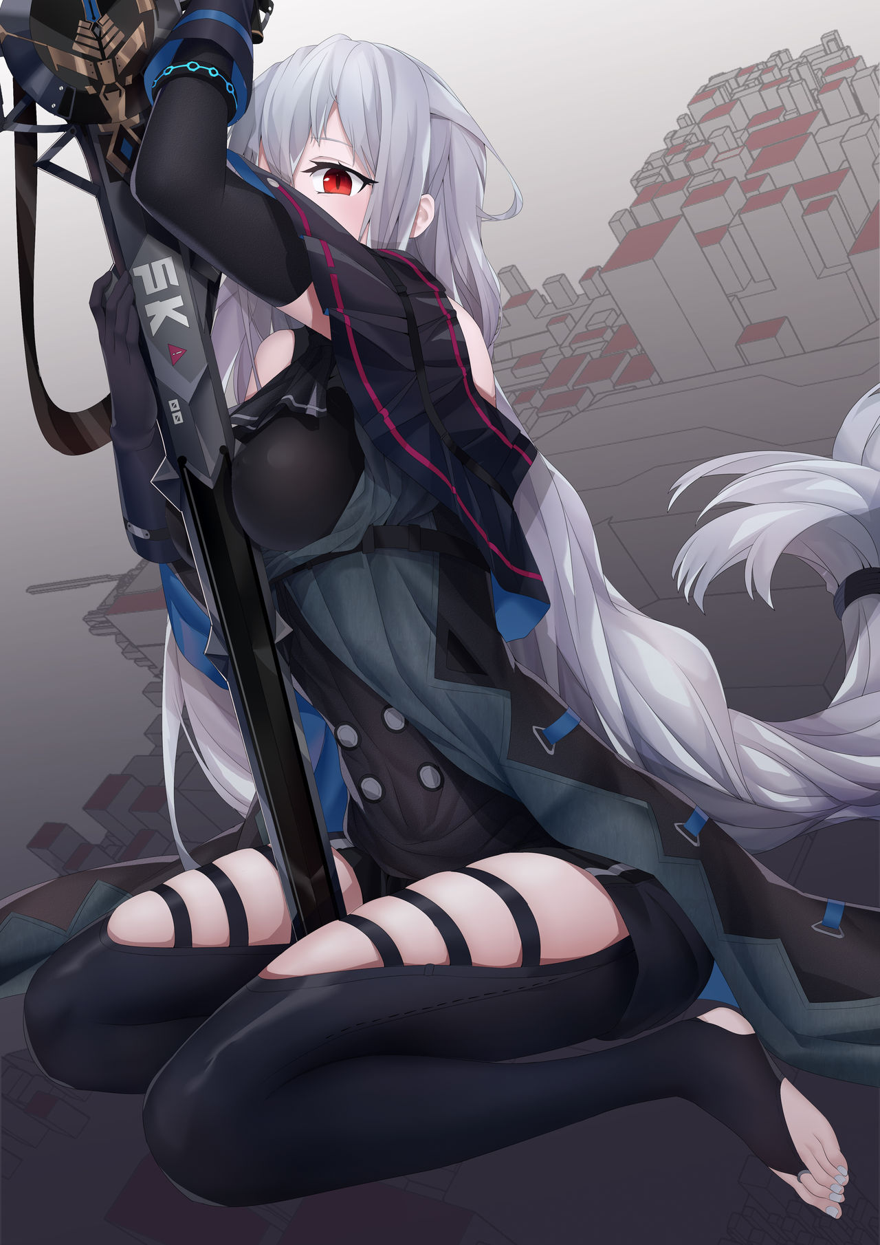 【P站美图】寒冬女神斯卡蒂 明日方舟 斯卡蒂 插画特辑 特别版 page 1 full