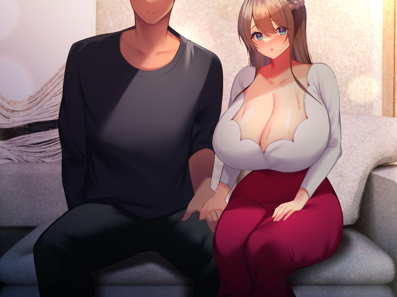 Kyonyuu Sugiru Bijin Gibo Sumire-san 25-sai ni yoru Netorase Dosukebe Nettori Yuuwaku ni, Doutei Dekachin Mochi Musuko no Ore wa Aragaeru no ka!? page 7 full