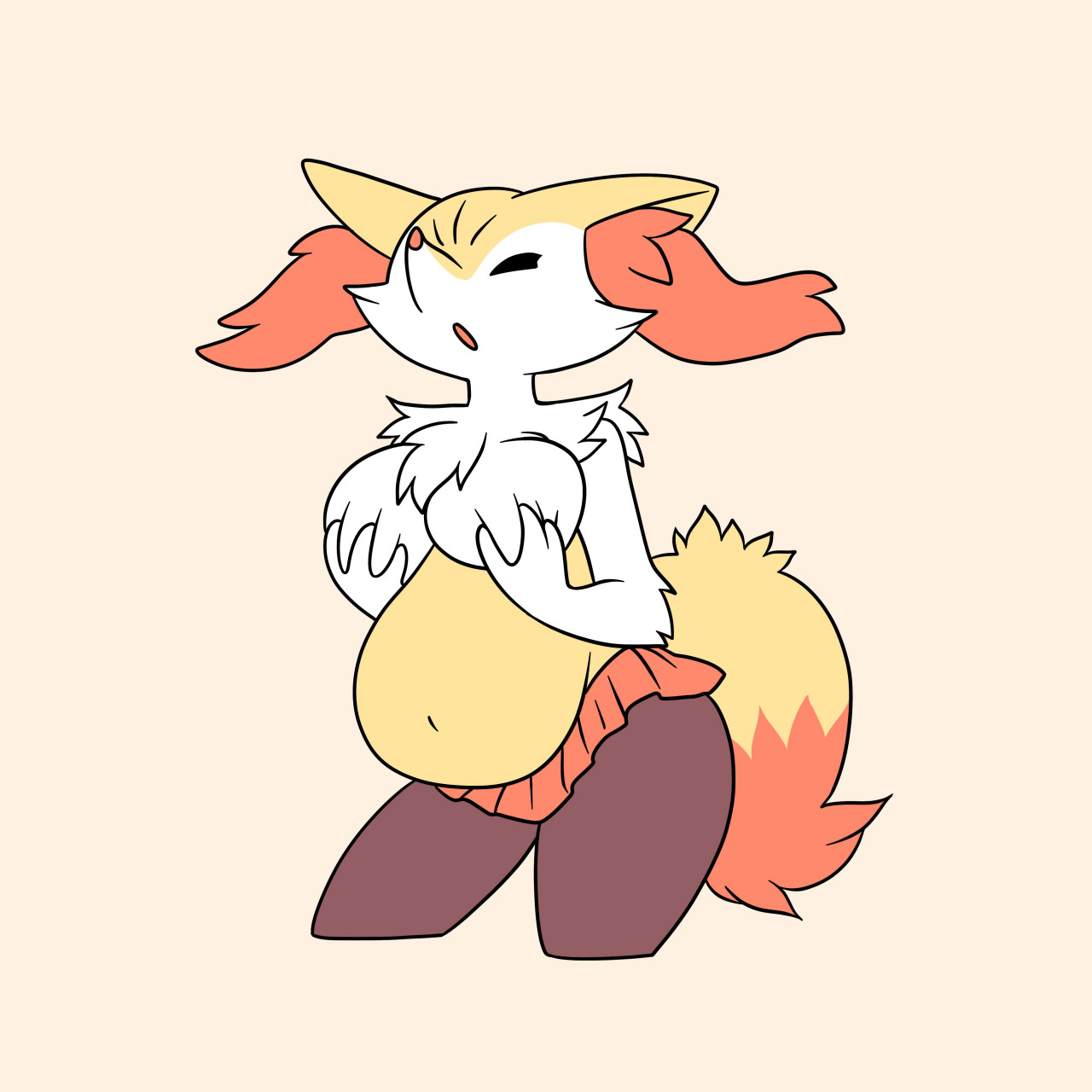 Pompuffy - Braixen Pregnant Belly Sequence page 2 full