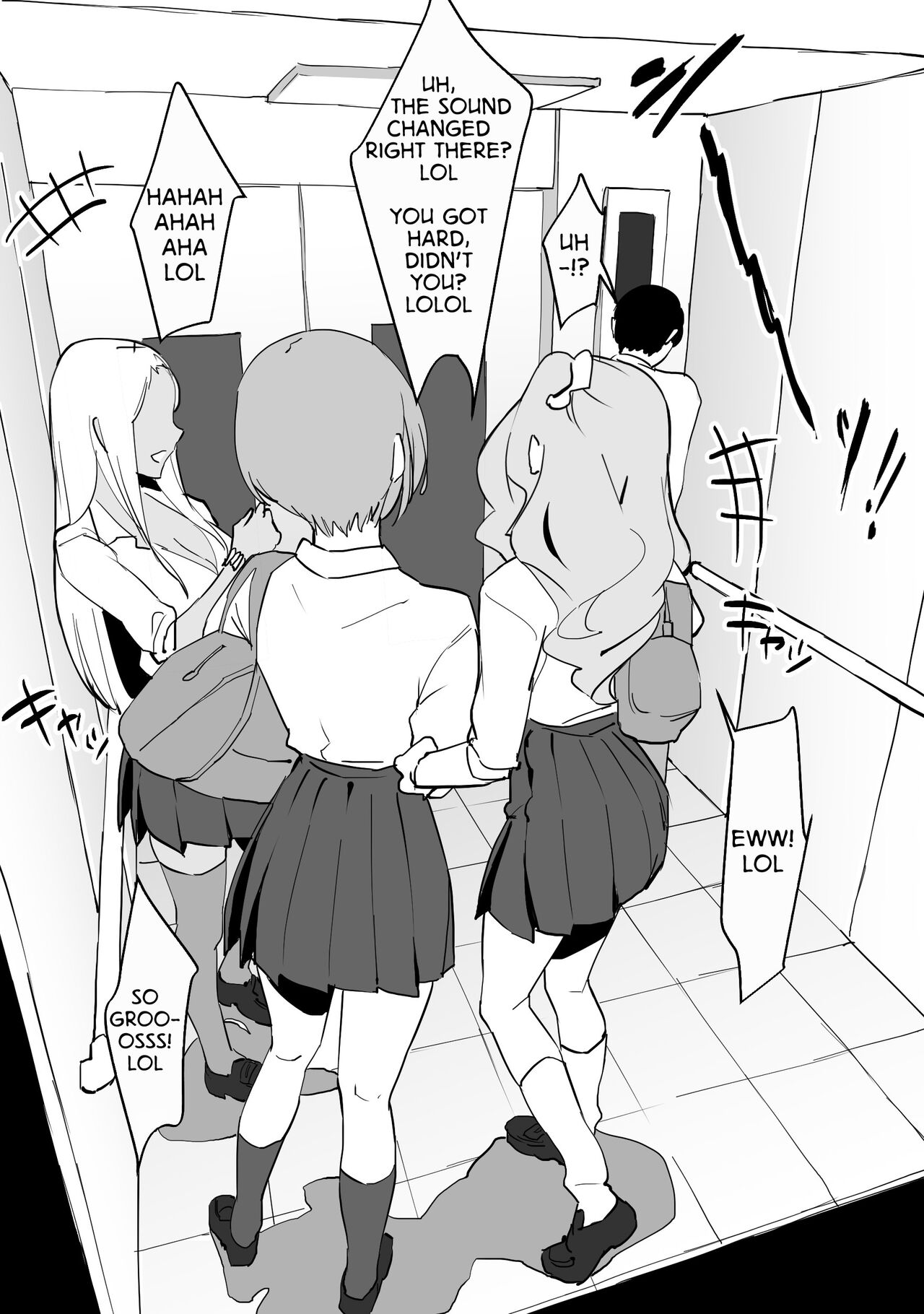 Gal to Elevator ni Tojikomerareta | Trapped in an Elevator With a Bunch of Gals page 7 full