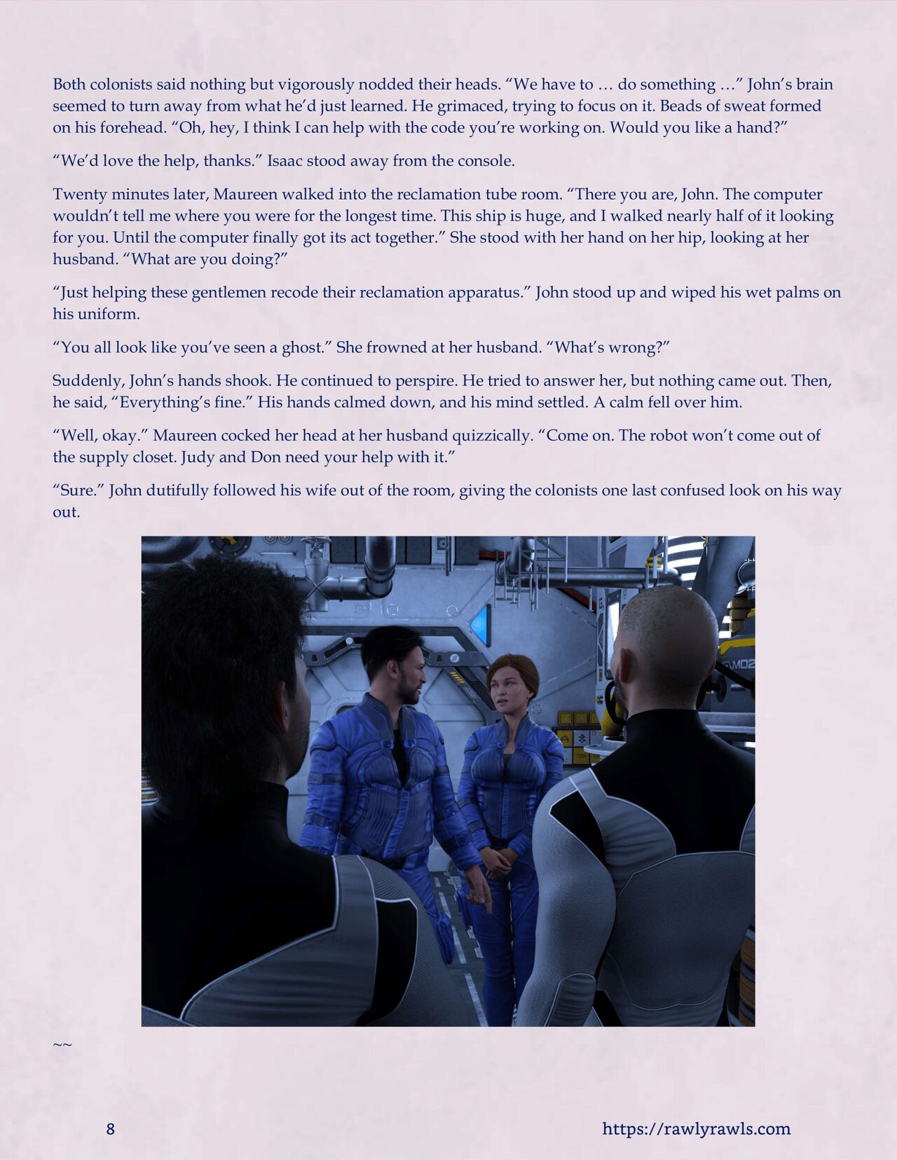 Mothership Wilderness Chapter 12: Rawly Rawls Fiction page 8 full