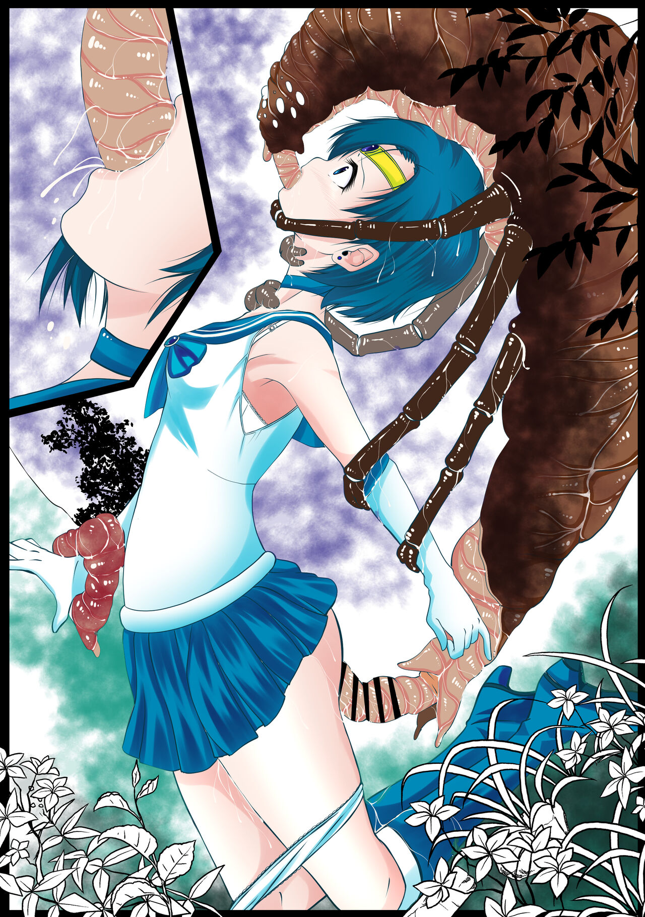 【宵星ヒカリ】【セーラーマーキュリー】淫蟲に卵を植え付けられ淫獣に丸呑みされる page 7 full