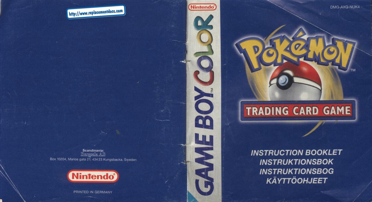 Pokemon Trading Card Game  Gameboy Manual + Strategy Guide page 1 full