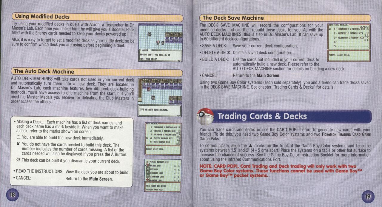 Pokemon Trading Card Game  Gameboy Manual + Strategy Guide page 10 full