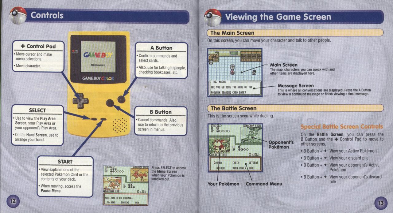 Pokemon Trading Card Game  Gameboy Manual + Strategy Guide page 7 full