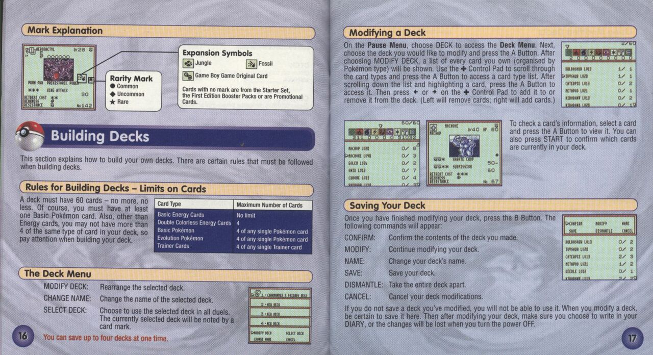 Pokemon Trading Card Game  Gameboy Manual + Strategy Guide page 9 full