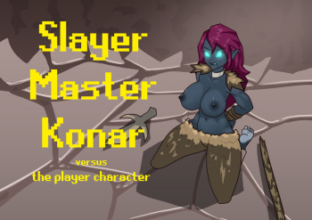 Slayer Master Konar versus the player character cover