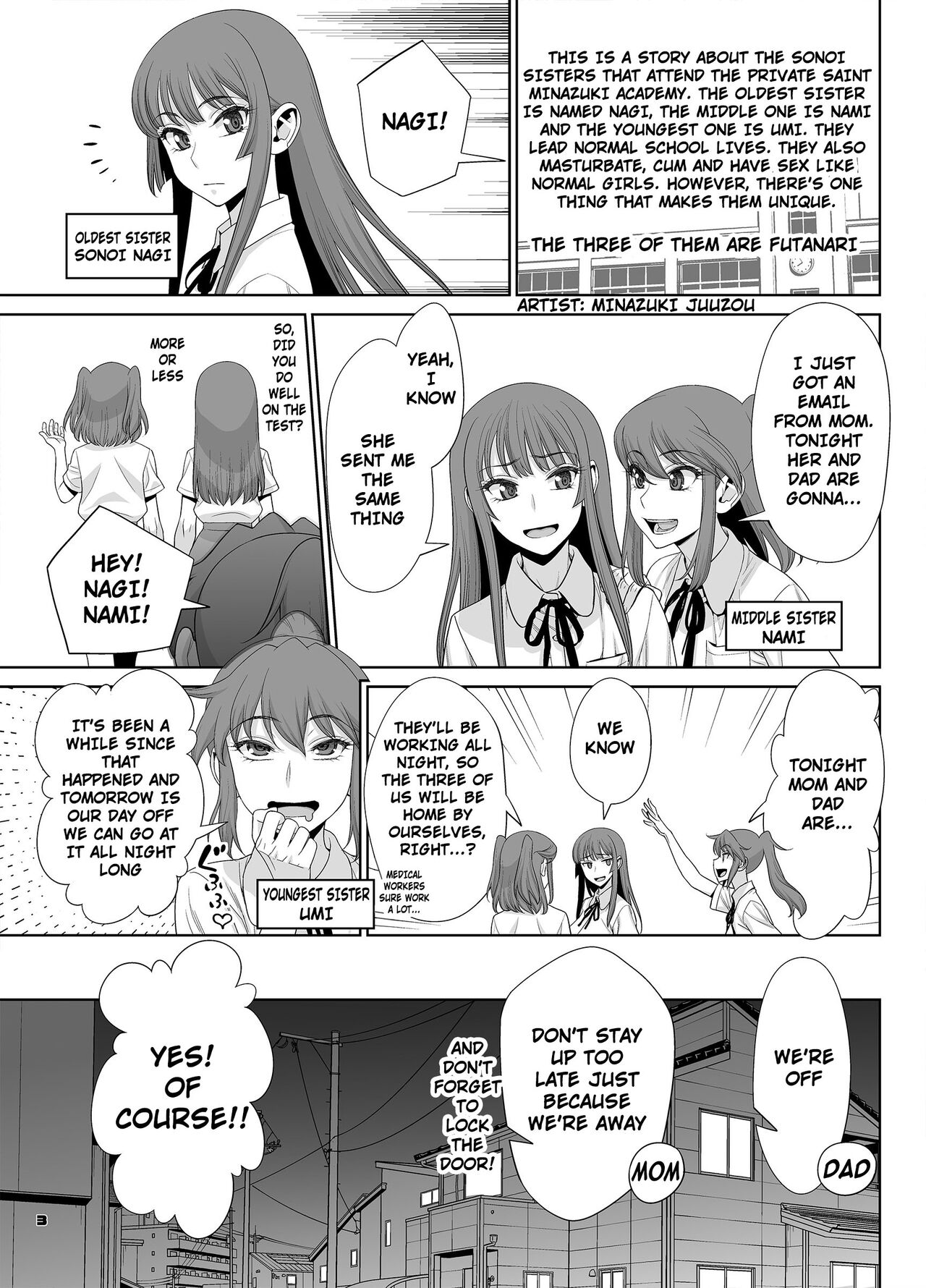 Inran Futanari Sanshimai Asa made 3P Nama Sex | 3 Lewd Futanari Sisters Keep Having Sex Until Morning page 3 full