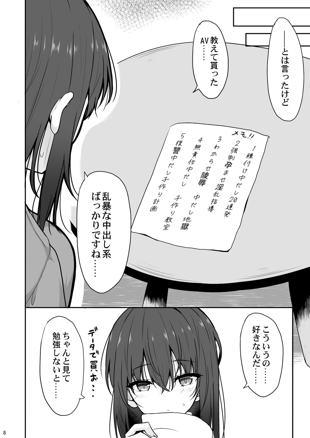 Otonashii Kanojo ga AV Satsuei Gokko de Nakadashi ga Daisuki na Dosukebe ni Naru made page 7 full