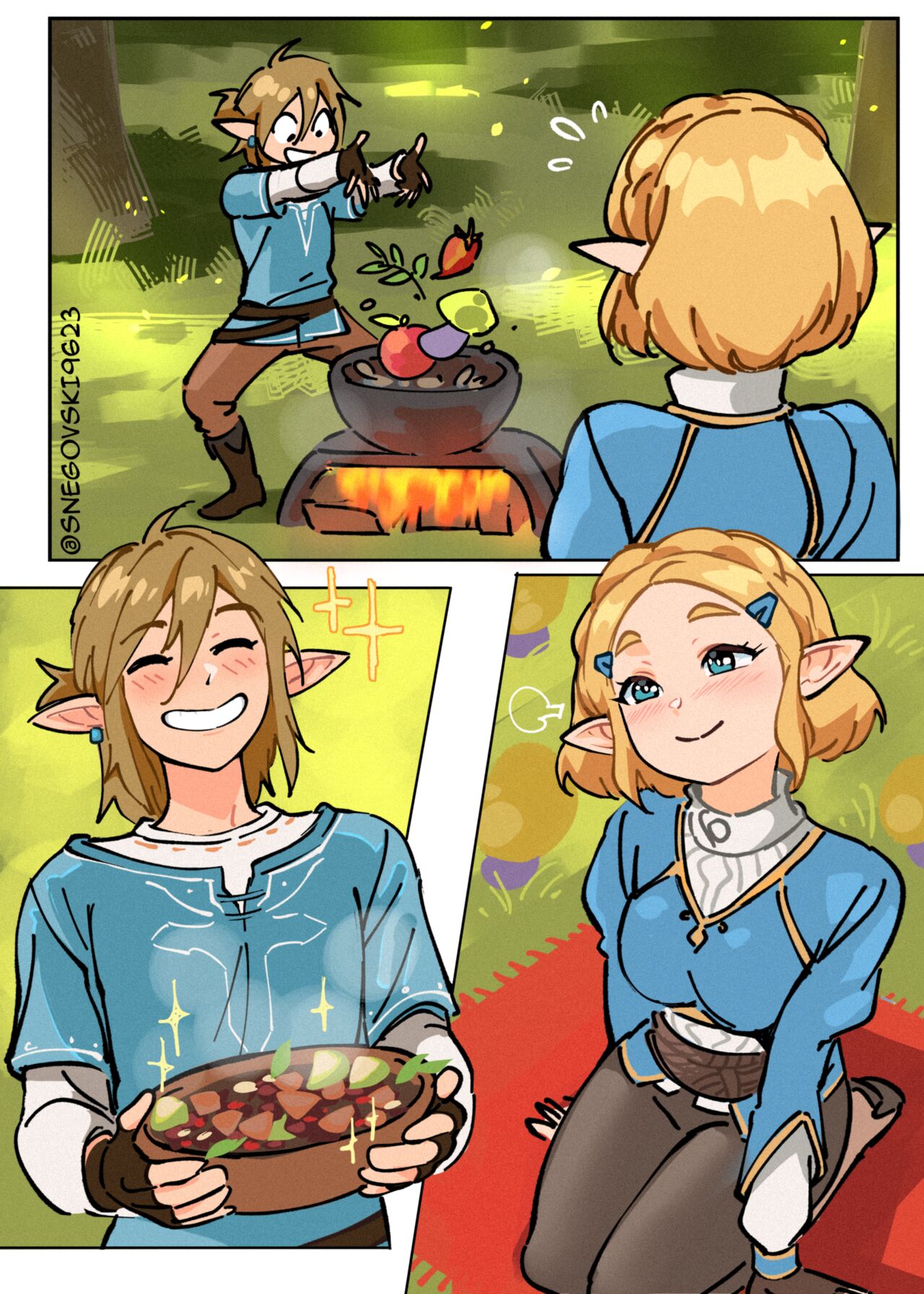 Zelda and Link Summer Vibes page 1 full