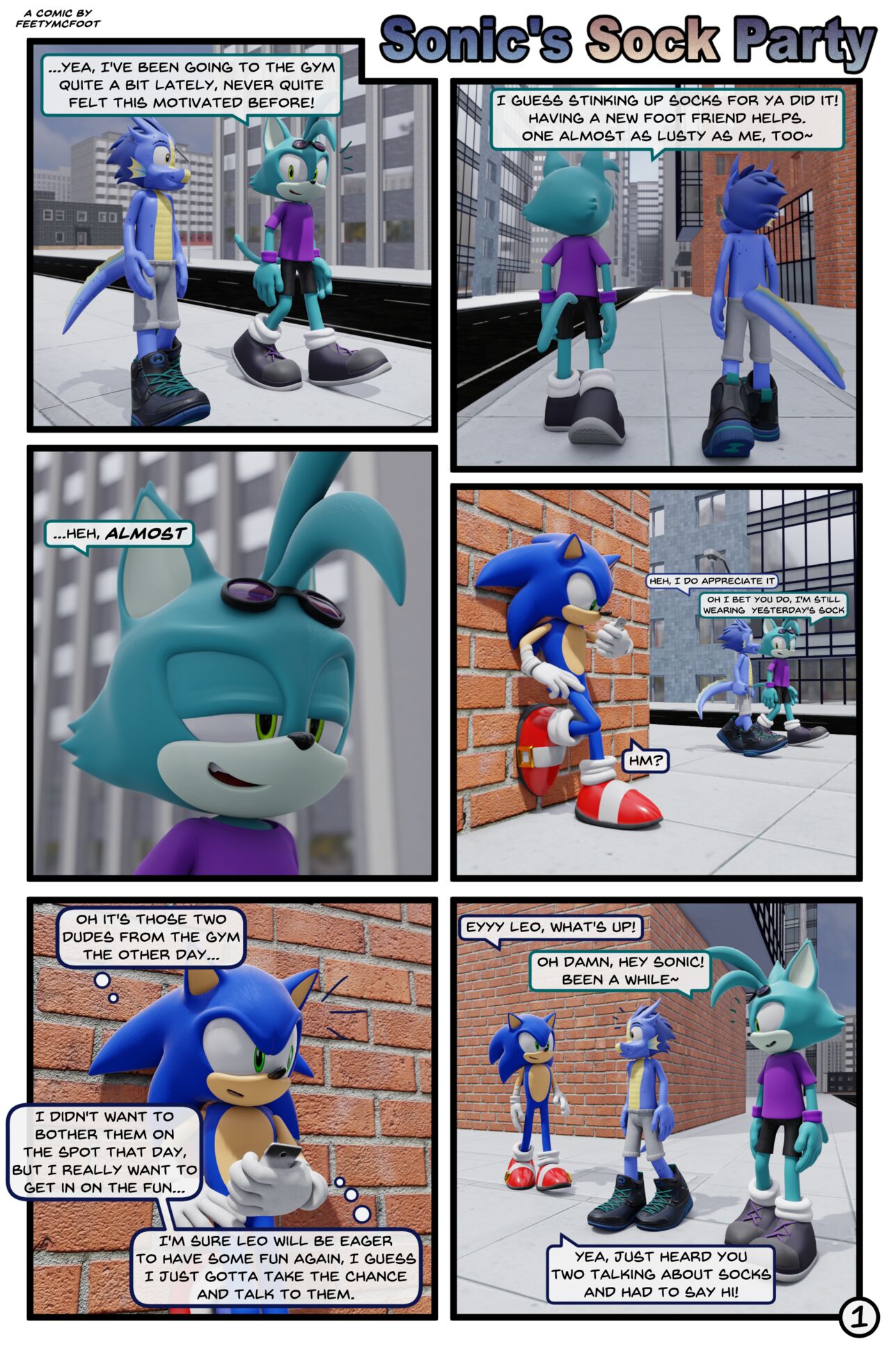 Sonic's Sock Party page 1 full