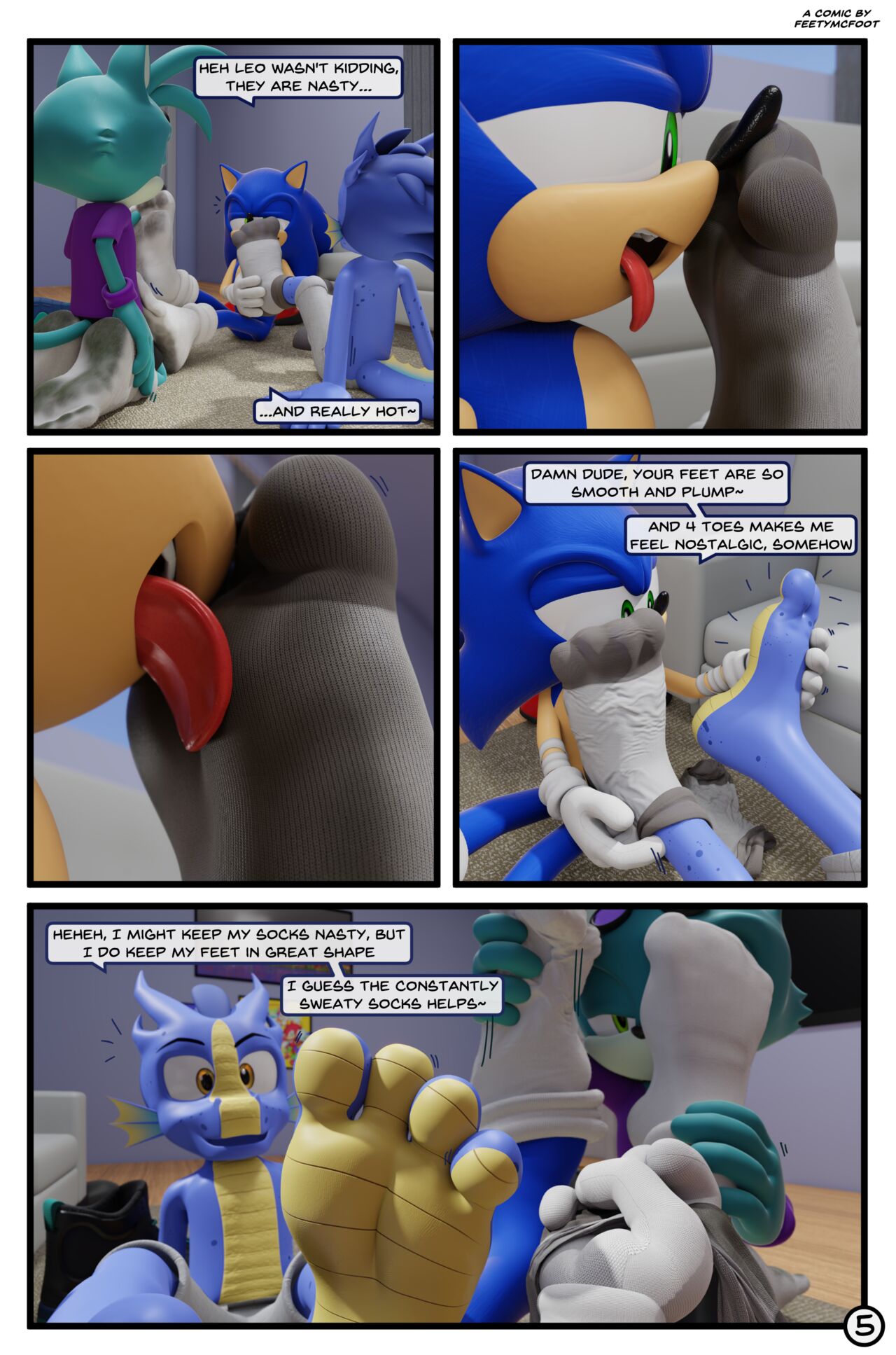 Sonic's Sock Party page 5 full