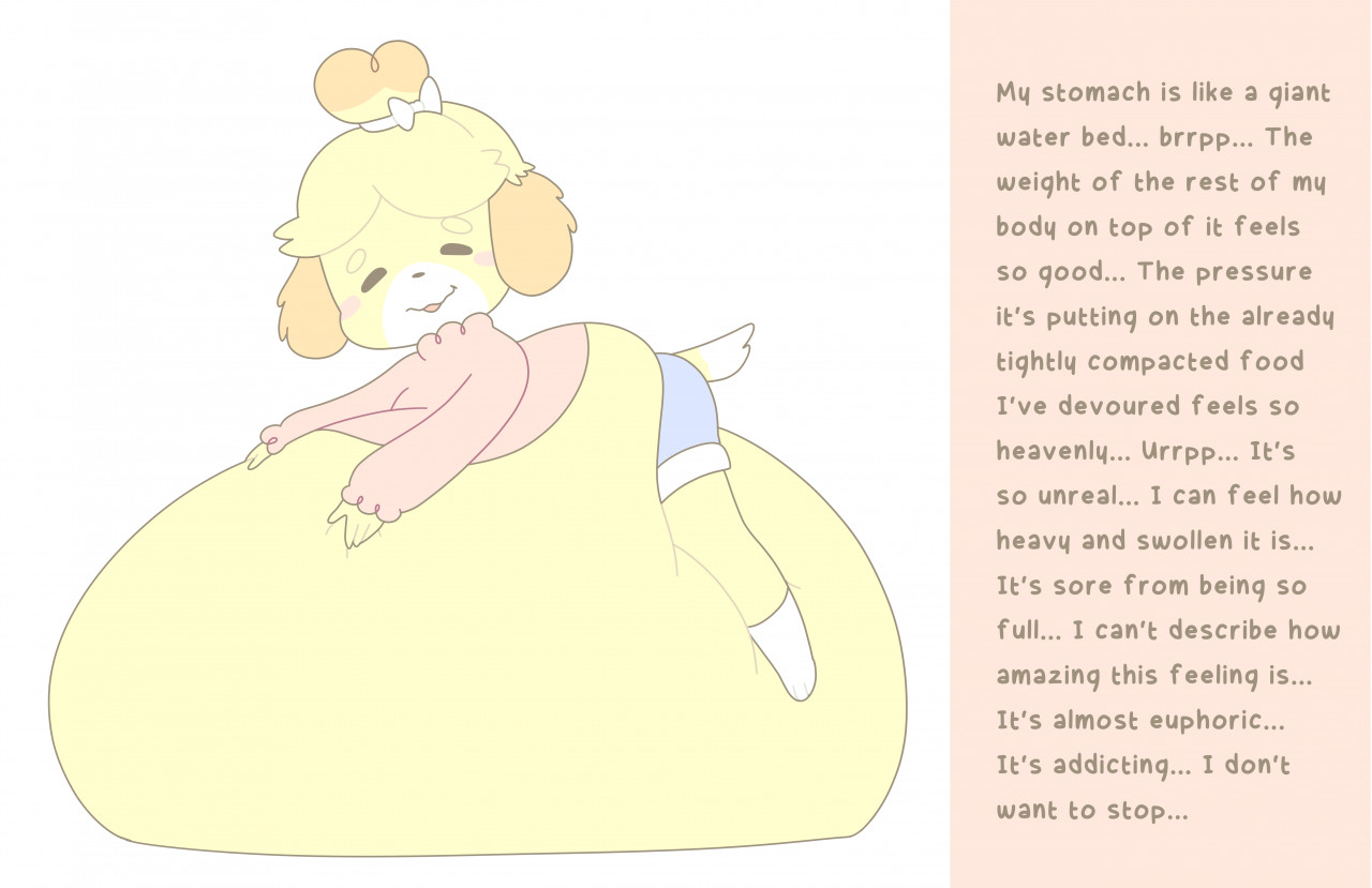 Pompuffy - Animal Crossing Isabelle Belly Expansion Weight Gain Sequence page 7 full
