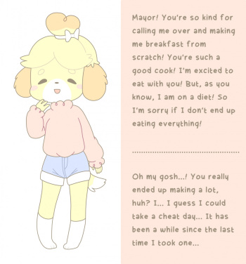 Pompuffy - Animal Crossing Isabelle Belly Expansion Weight Gain Sequence cover
