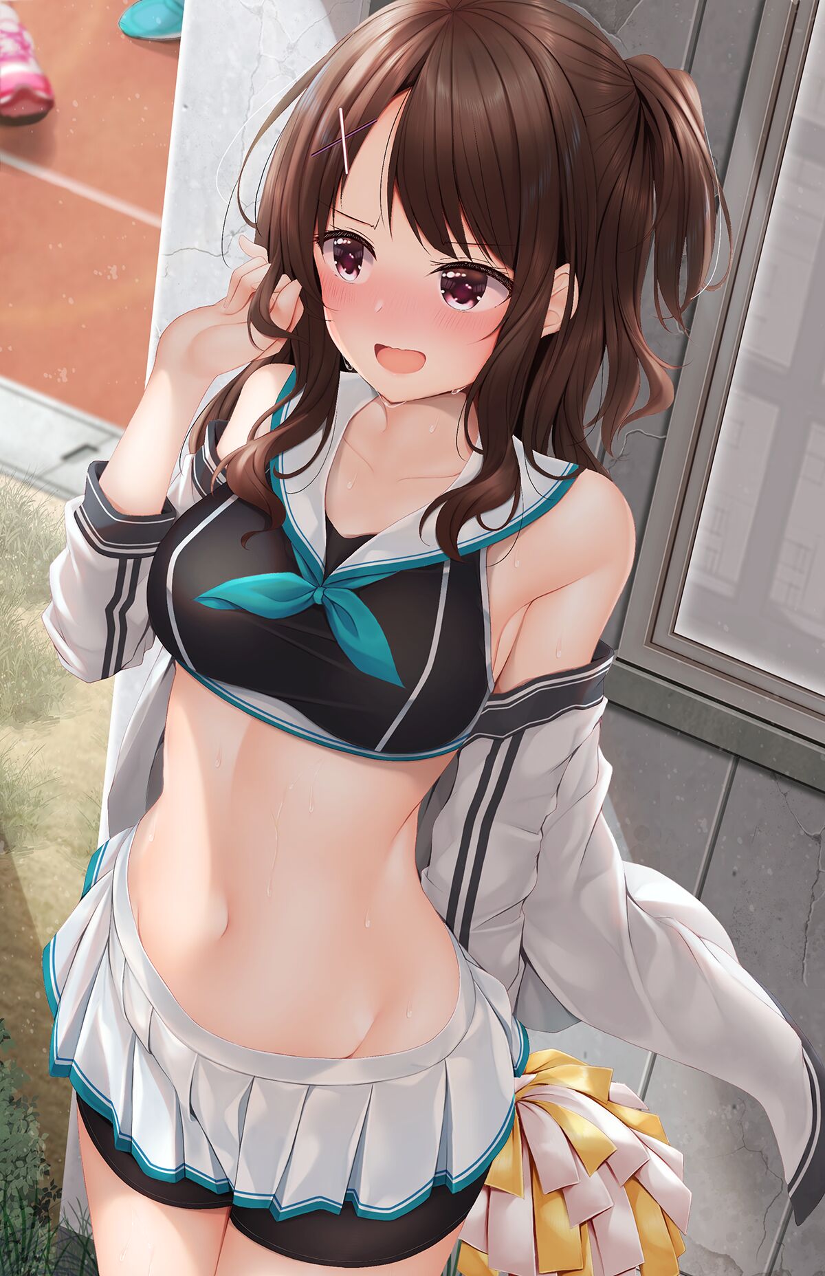 チアJKちゃん校舎裏で特別に裸で応援！？ page 2 full