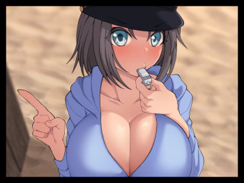 浜辺のドスケベ爆乳ポリス cover