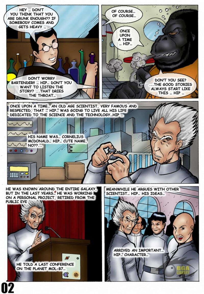 BadGirlsArt - Tales from the Galactic Canteen - Monkey Business page 2 full