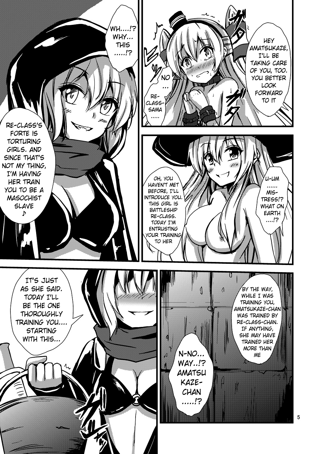 Kuubo Wo-Kyuu-chan no Shimakaze Yuri Dorei Choukyou~Senkan Re-Kyuu no Shucchou SM Choukyou Hen~|Standard Carrier Wo-Class Shimakaze's Yuri Slave Training ~Battleship Re-class Official SM Training~   Pan page 6 full
