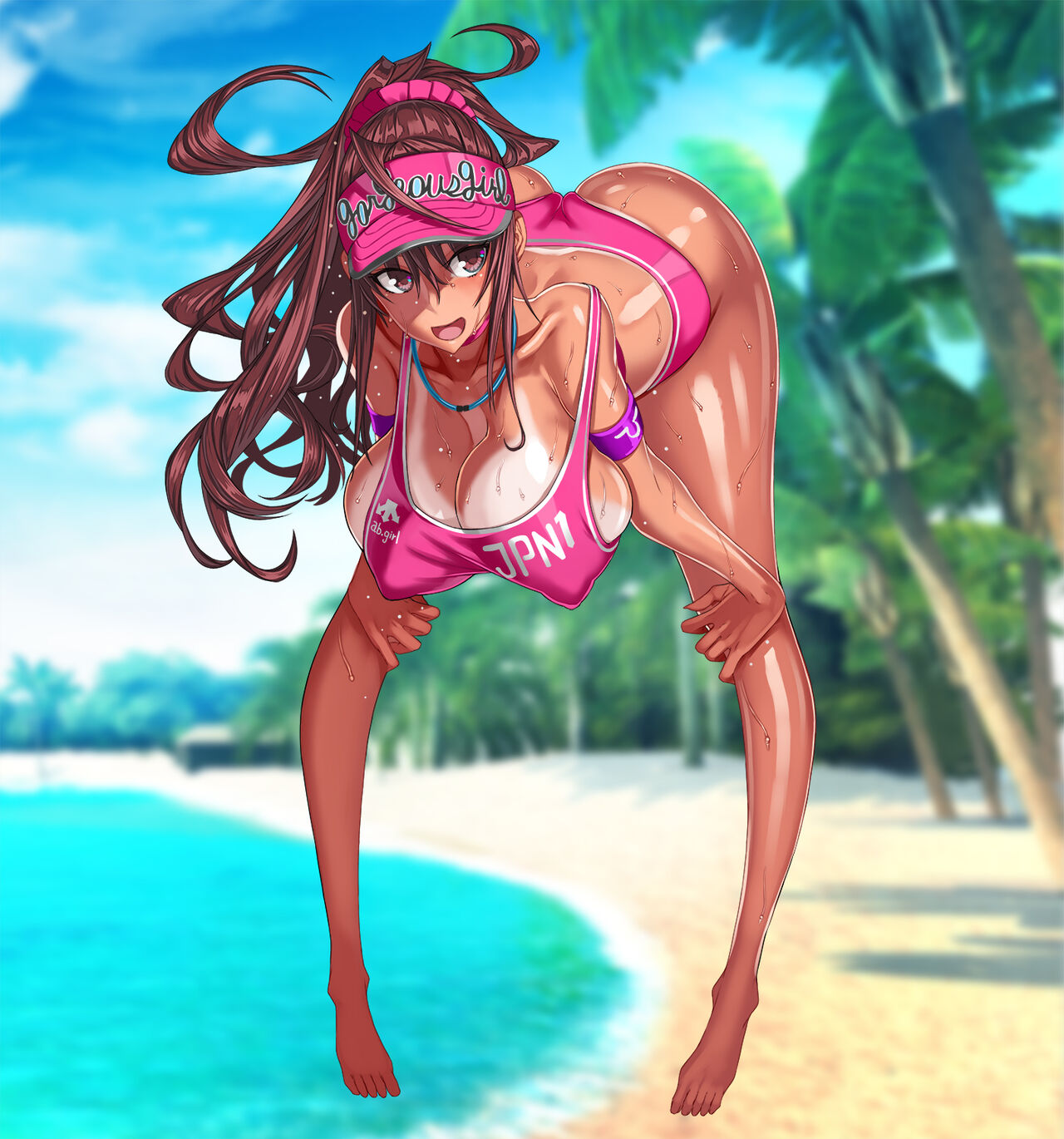 ❤ビーチバレー倉本エリカ褐色巨乳ポロリ❤ page 4 full