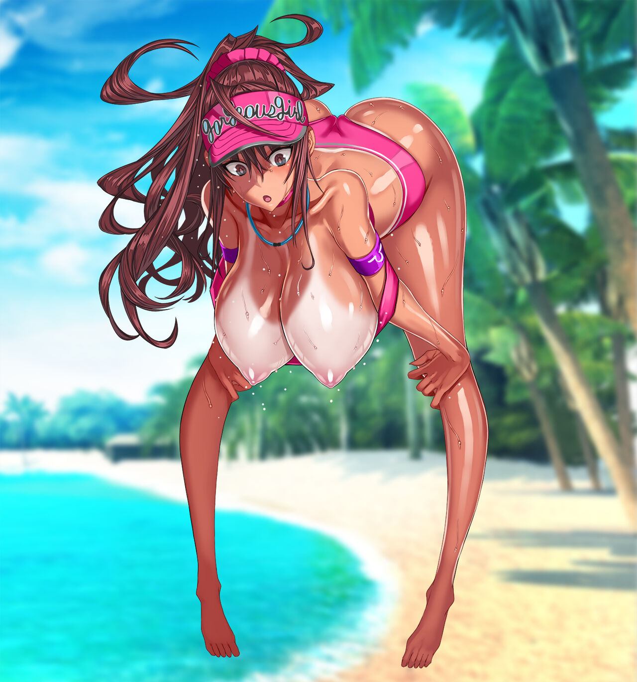 ❤ビーチバレー倉本エリカ褐色巨乳ポロリ❤ page 5 full