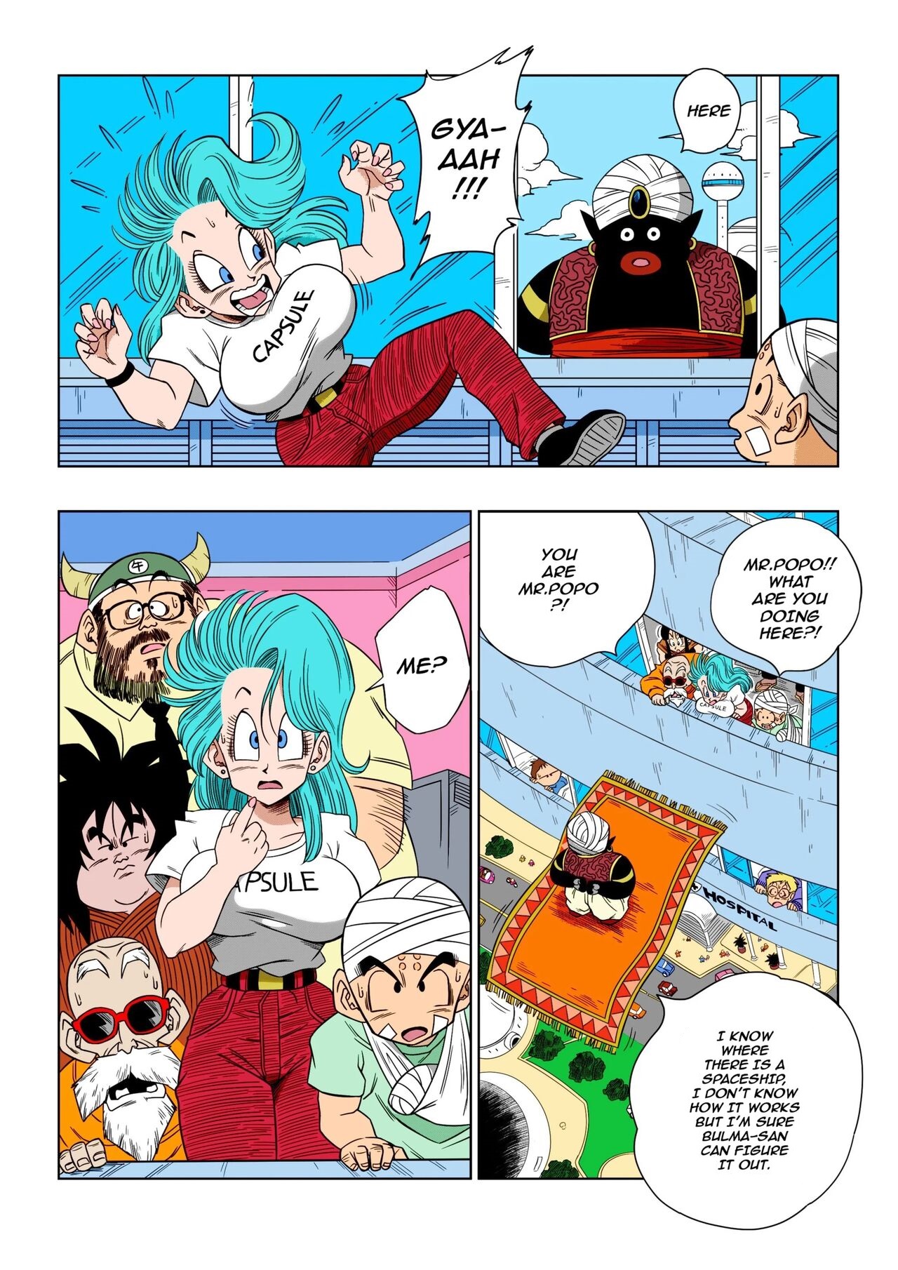 Dagon Ball - Bulma Meets Mr. Popo - Sex Inside the Mysterious Spaceship page 2 full