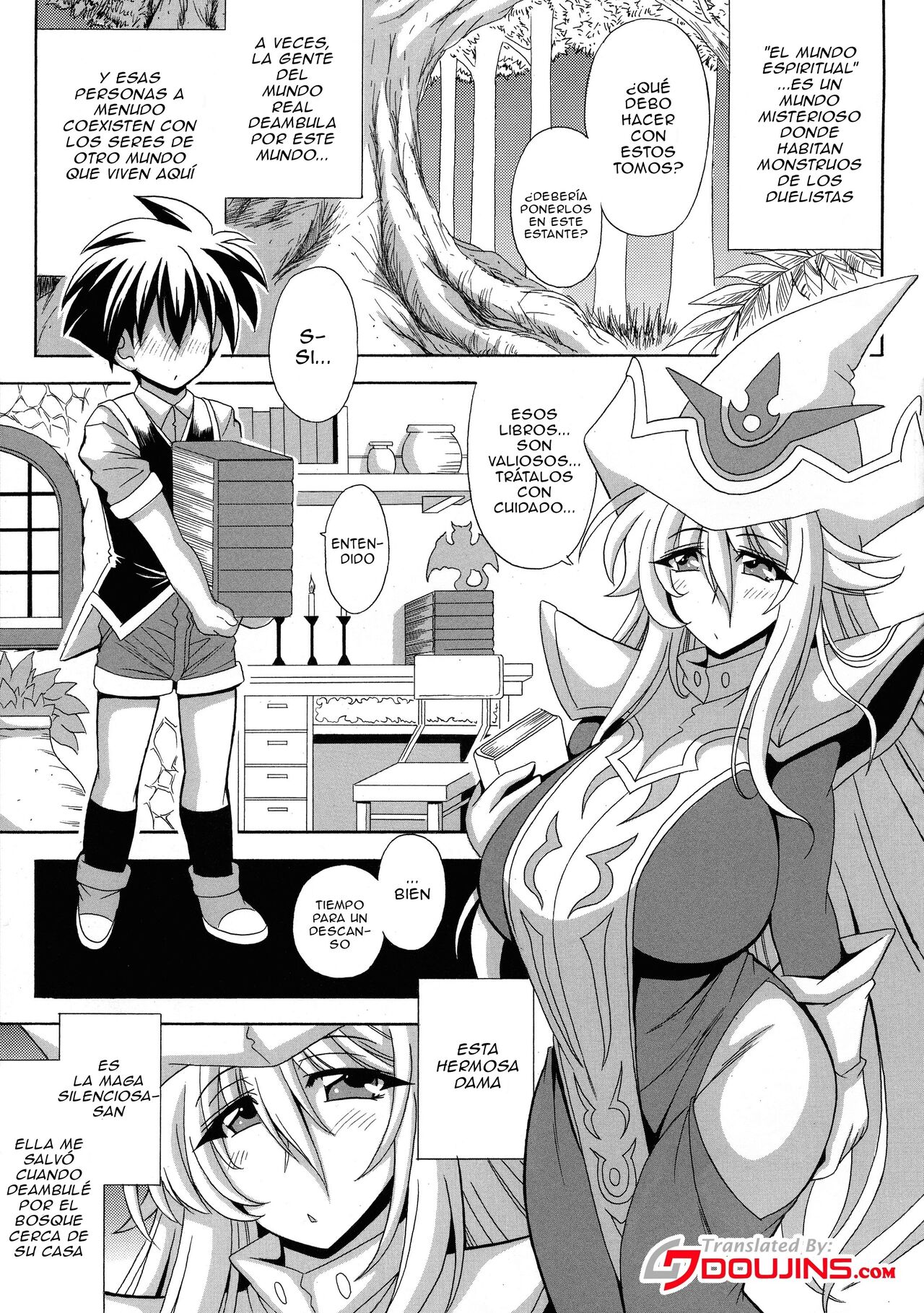 BMG to Chinmoku no Bonyuu Majutsu-shi | La Maga Oscura y La Maga Silenciosa De Grandes Pechos page 3 full