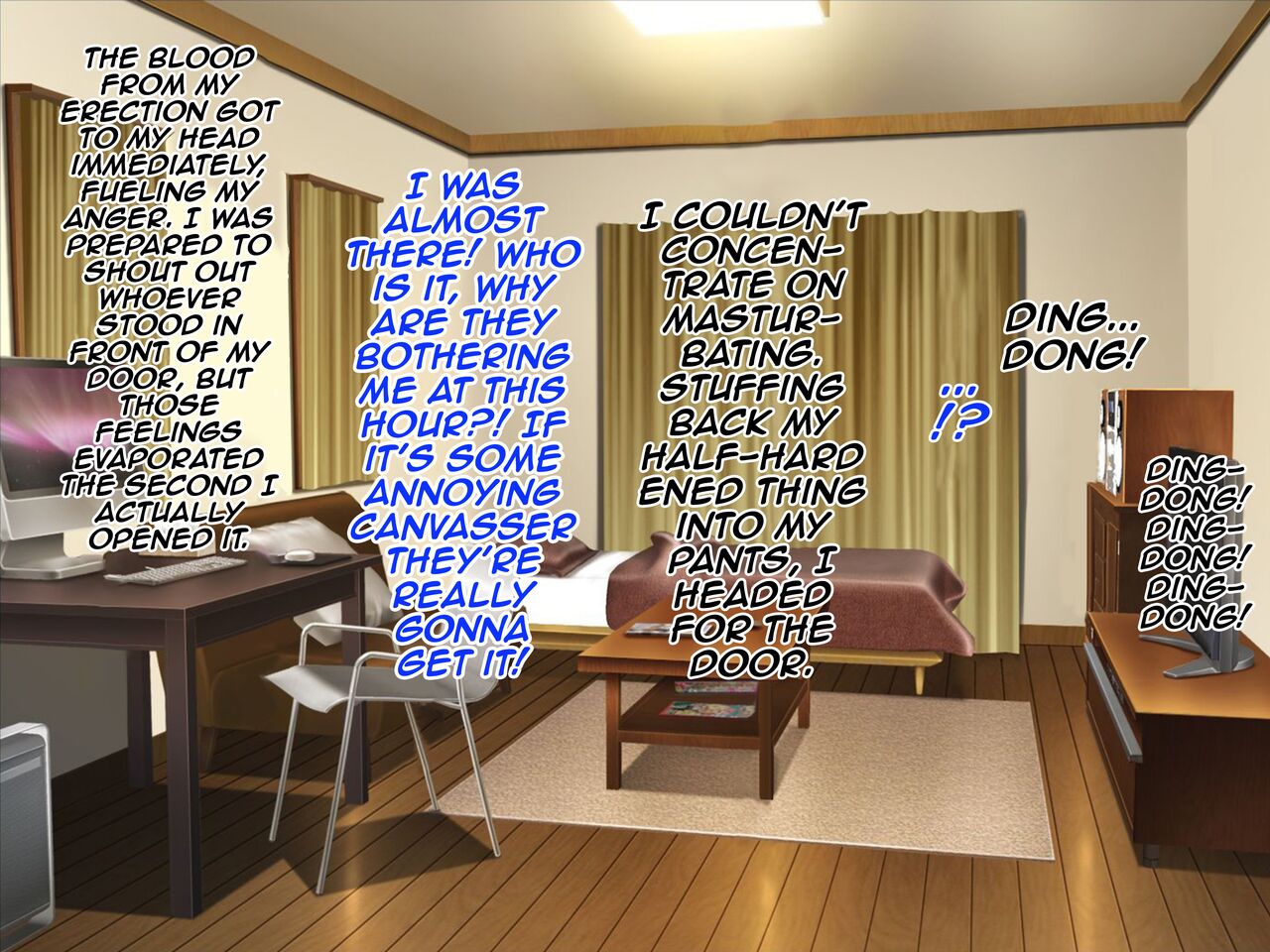 Otonari no Kinpatsu Pheromone Tsuma wa Shinkon Hoyahoya no Wakai Osu Chinpo ga Osuki | The Pheromone Laden Blonde Housewife Next Door Loves Warm, Young, Newlywed Dick page 5 full
