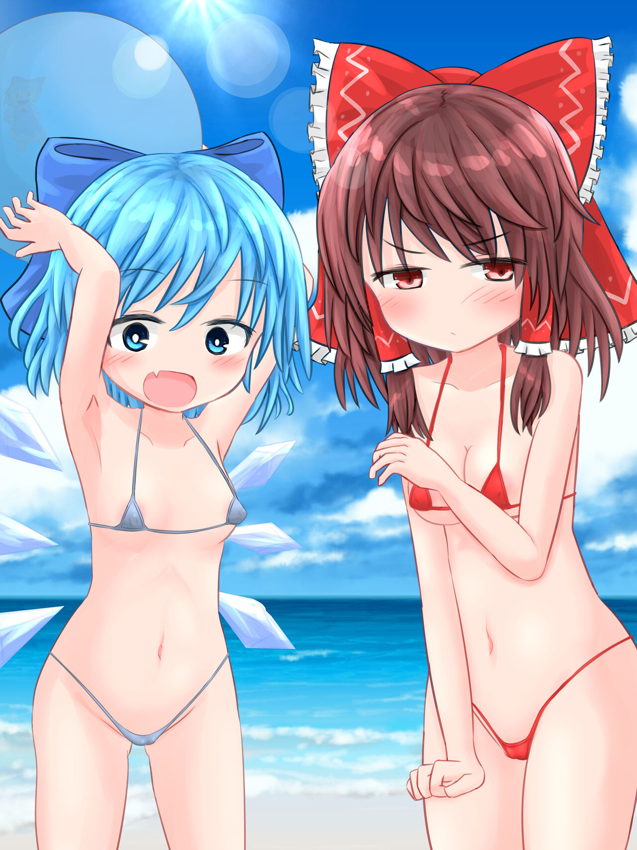 Cirno to Reimu-san ga Zasshi de Gravure Debut Shitayou desu page 9 full