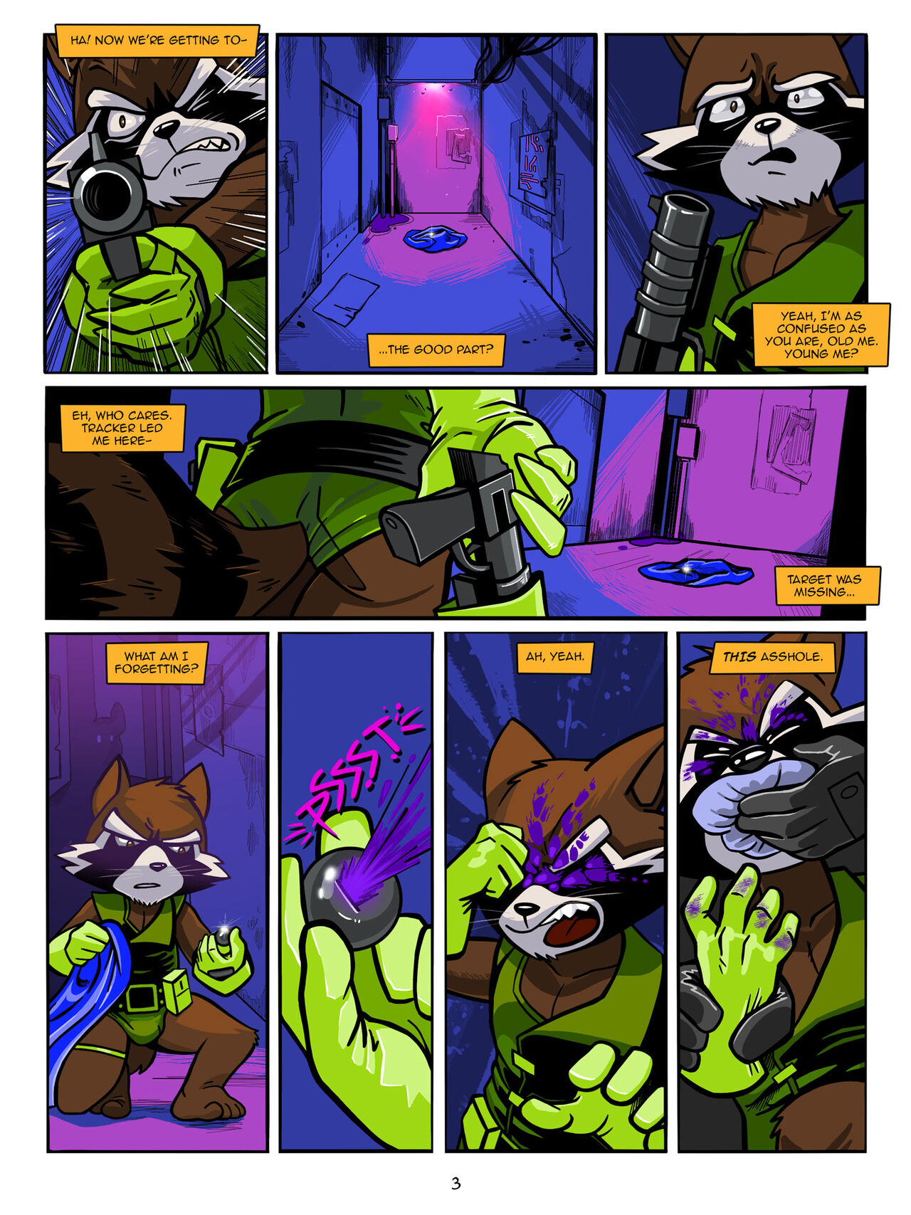 Rocket Raccoon Retro Comic page 3 full