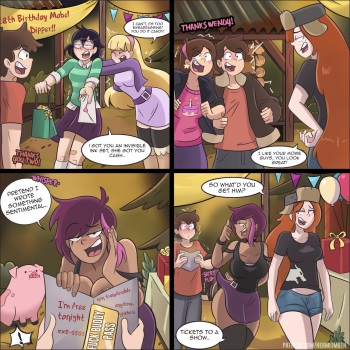 Dipper gets a slice of goth cake cover