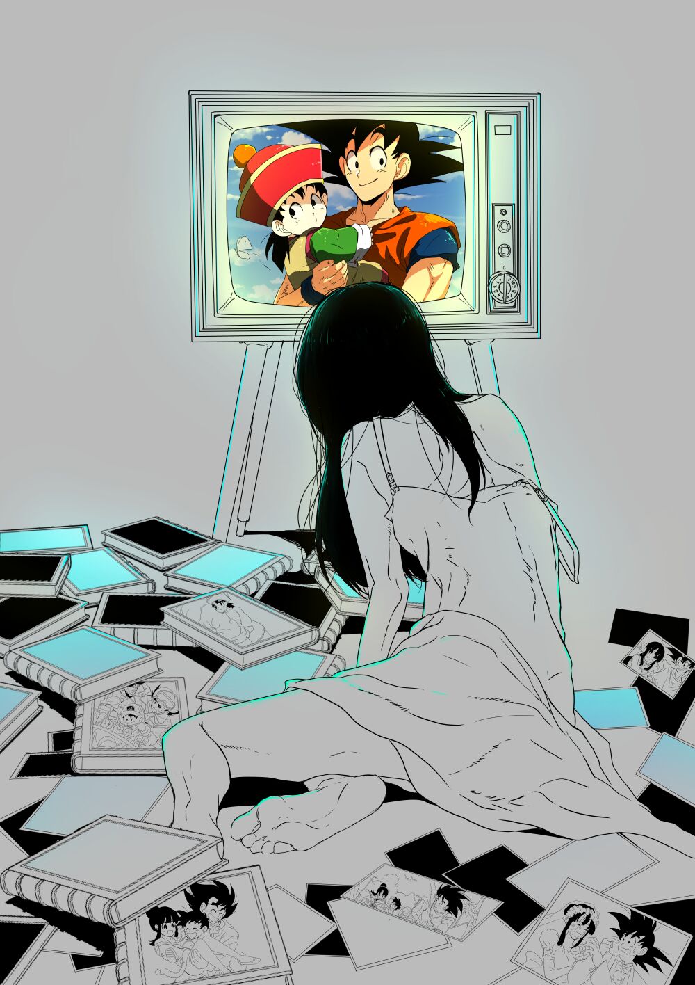 Goku x Chichi doodle drawing page 1 full