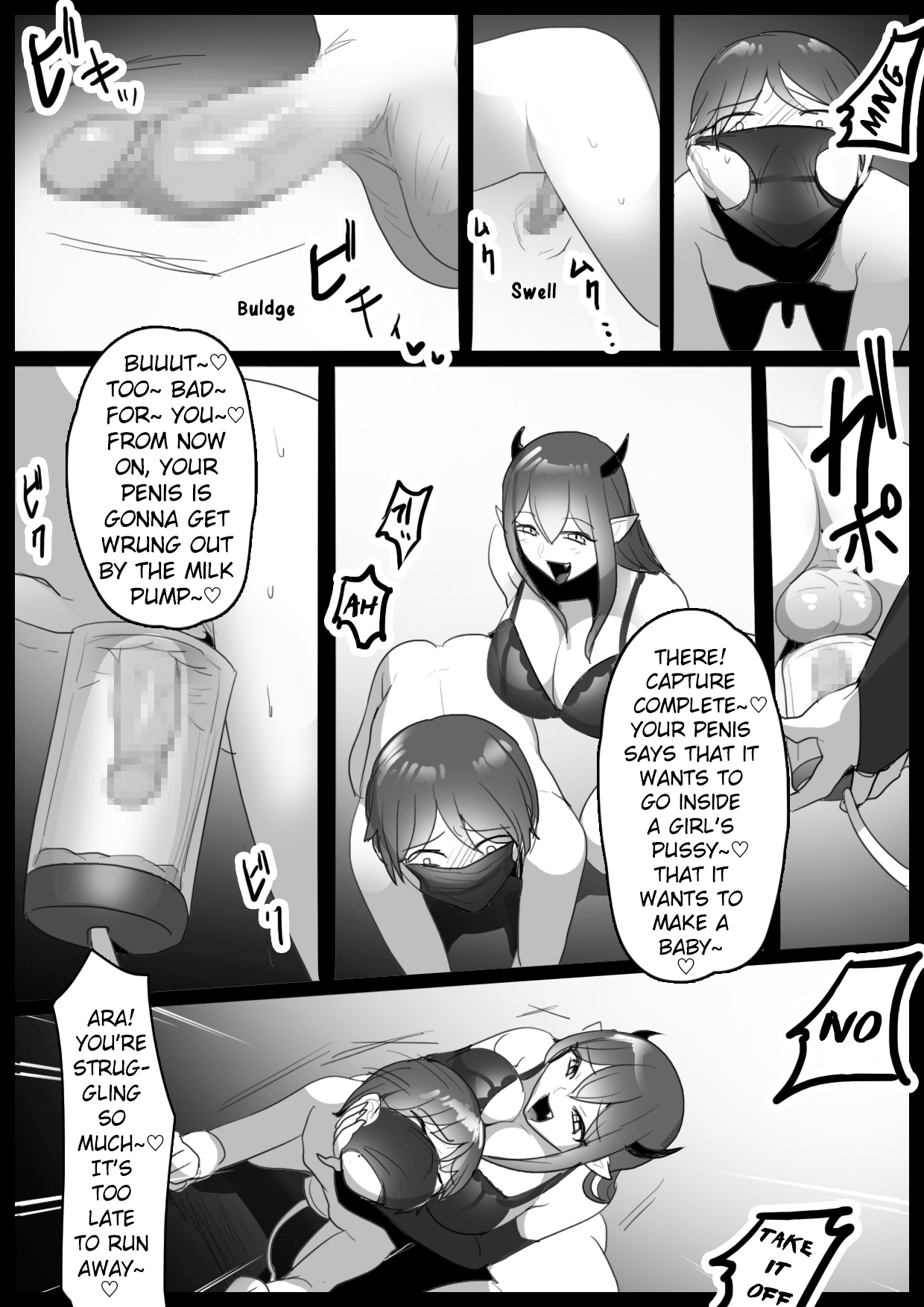 Sakubatsu ~Succubus Shimai ni Kachiku ni sarete Ochinchin o Shiborasechau Ohanashi~ | Sakubatsu ~Turned into Livestock and Getting our Penises Milked by Succubus Sisters~ page 7 full