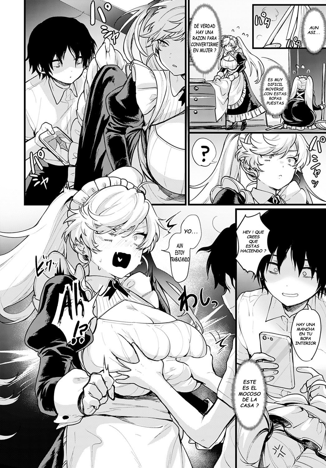 Okane Daisuki! Nyotaika Baito page 6 full