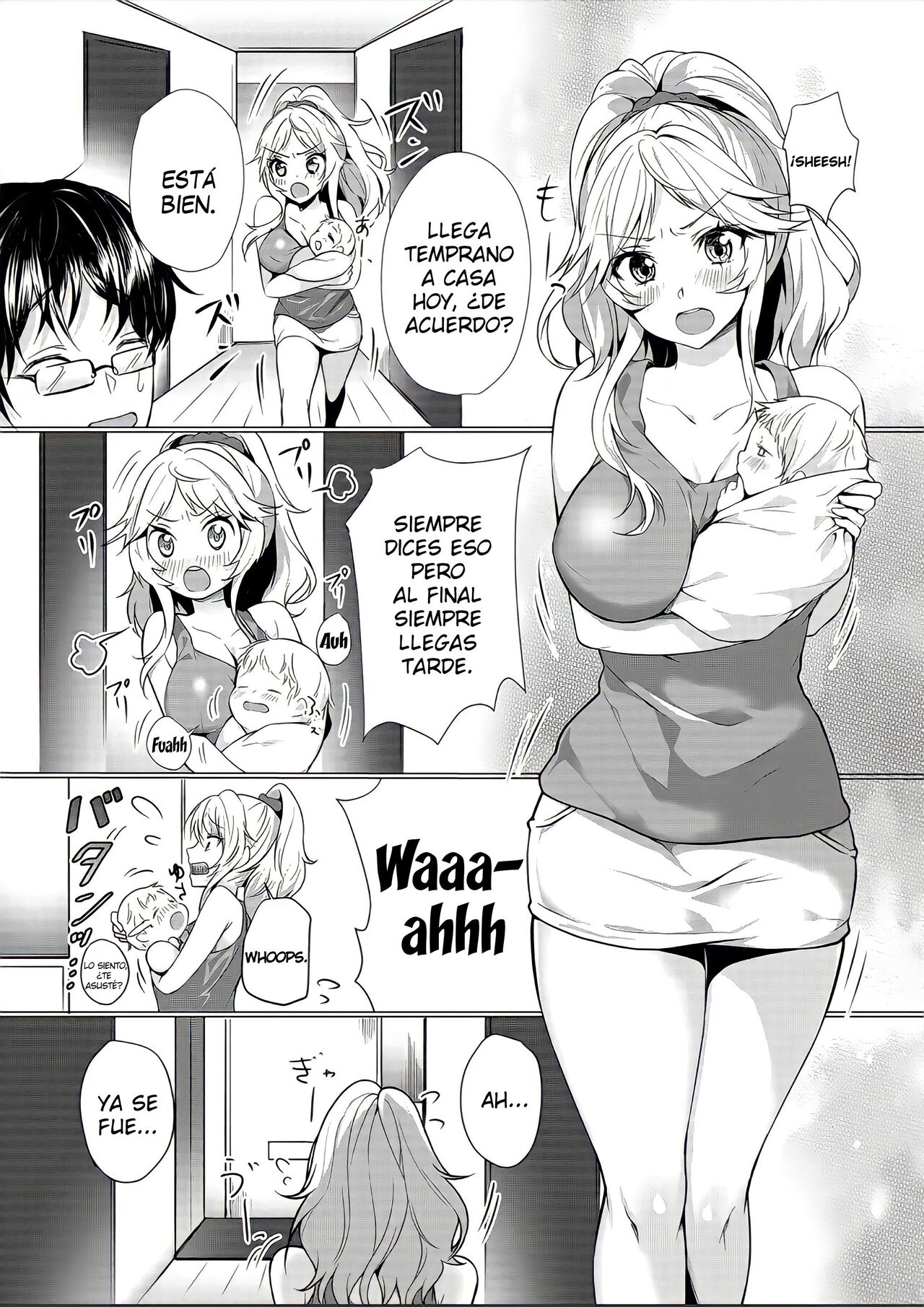 Junyuuchuu no Yanmama ni Pakopako Tanetsuke!! ~ Sonna ni Dasaretara Milk ga Afurechau! 1 | ¡Programa de Masturbación de una Mamá Gyaru Sexualmente Frustrada! - Capítulo 1 page 3 full