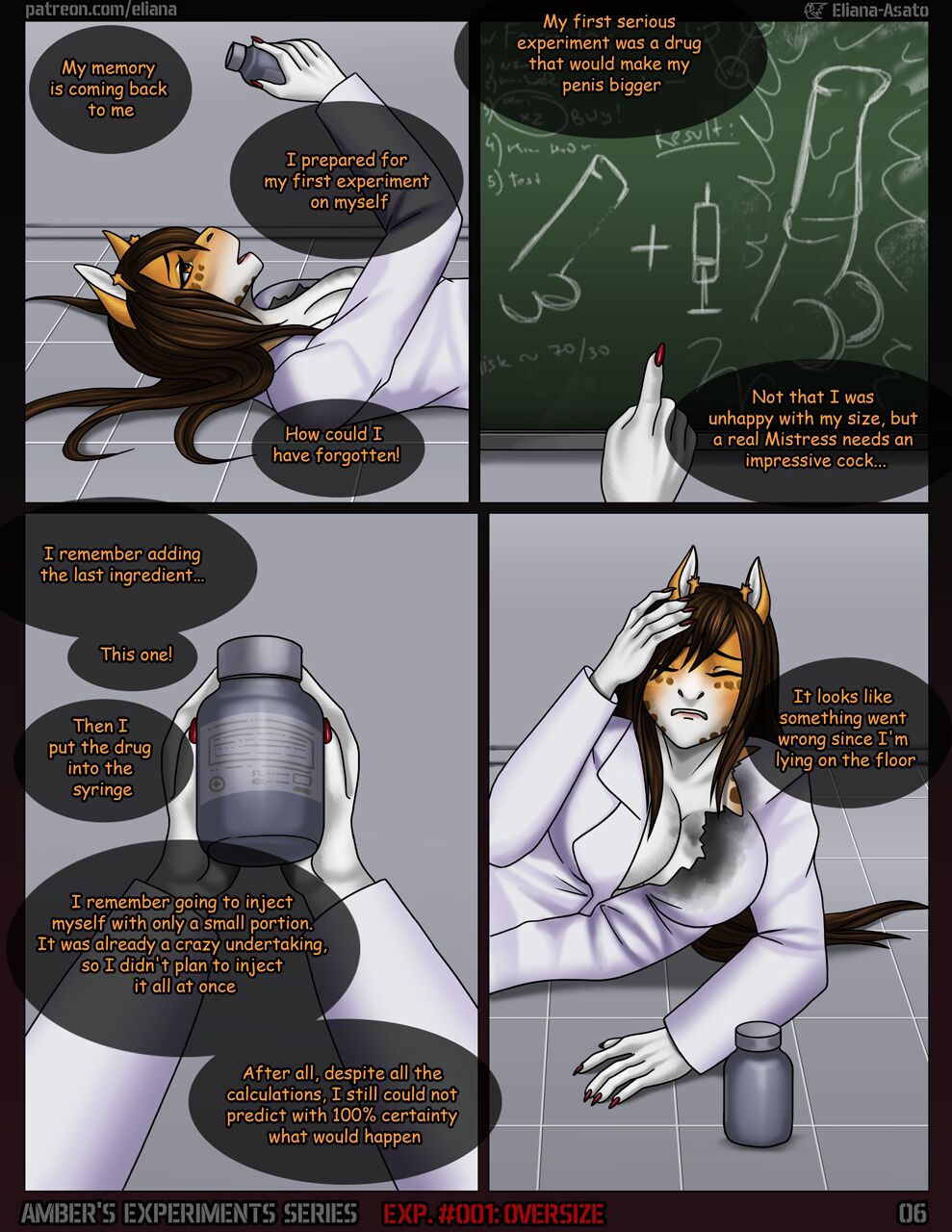 Amber's Experiments. Experiment #001. Oversize page 7 full