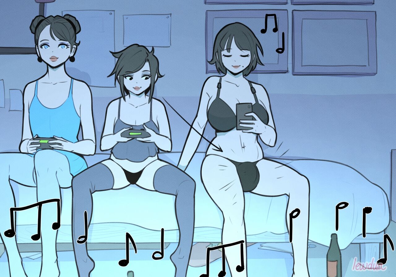 Alice and Alison playing games with the secret lover at night page 4 full