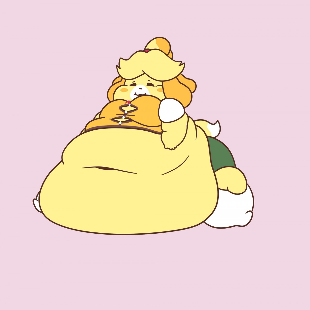 Pompuffy - Animal Crossing Isabelle Weight Gain Sequence 2 page 9 full