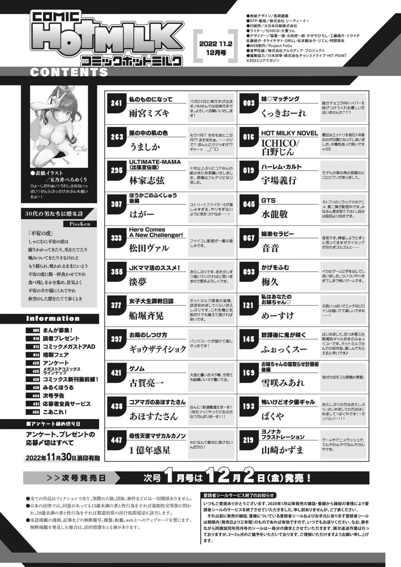 COMIC HOTMILK 2022-12 page 2 full