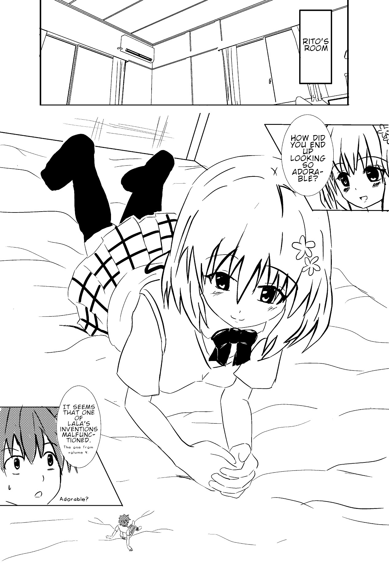 Rito ga chiisaku natte Momo to | Shrunken Rito and Momo page 2 full