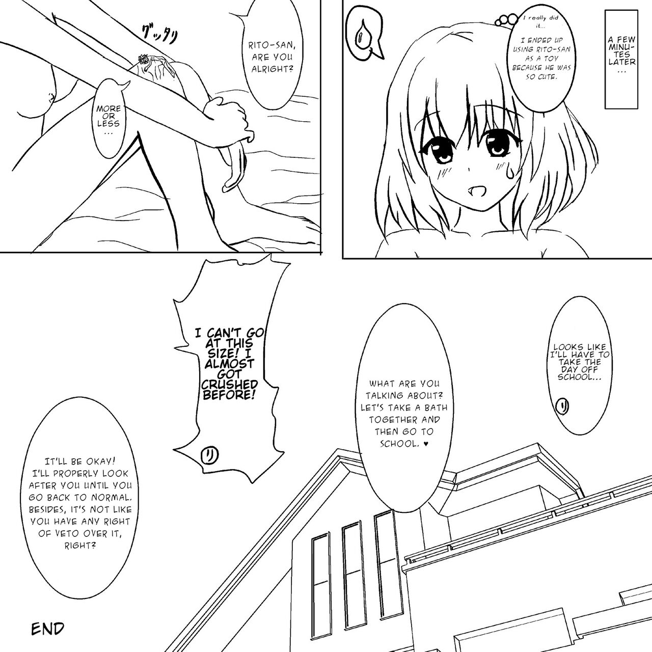 Rito ga chiisaku natte Momo to | Shrunken Rito and Momo page 7 full