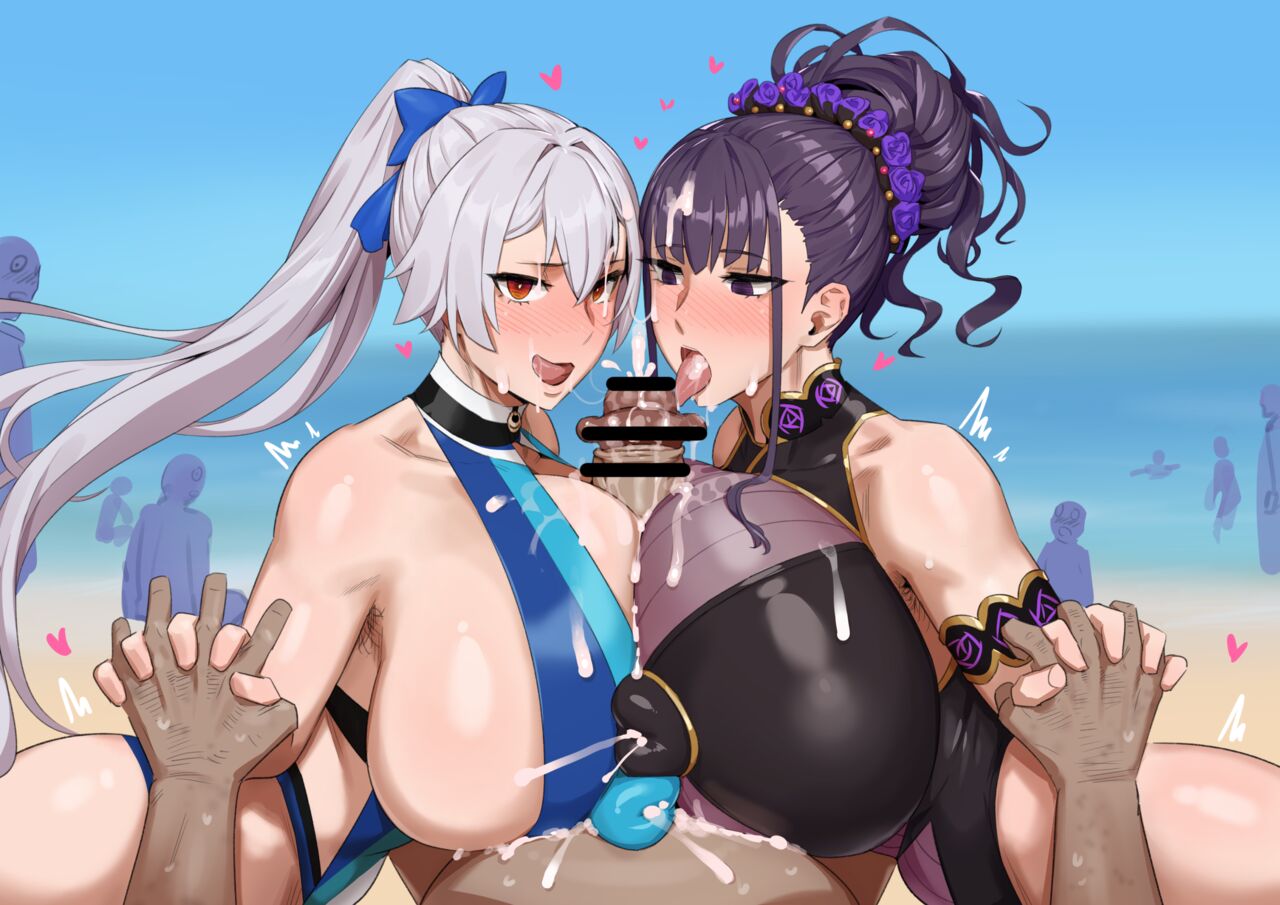 Tomoe Gozen &amp; Murasaki Shikibu Double Paizuri Battle page 5 full