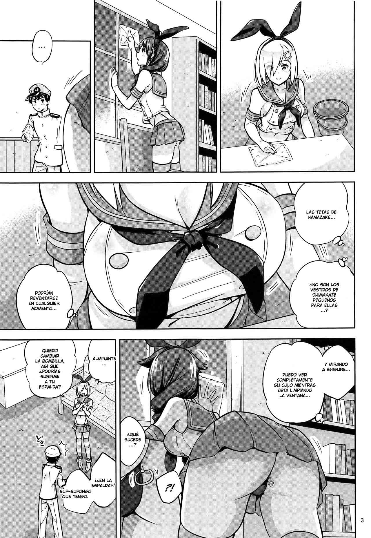 Zekamashi na Shigure-chan to Hamakaze-san to. | Together with Shigure and Hamakaze Wearing Zekamashi outfits. page 4 full