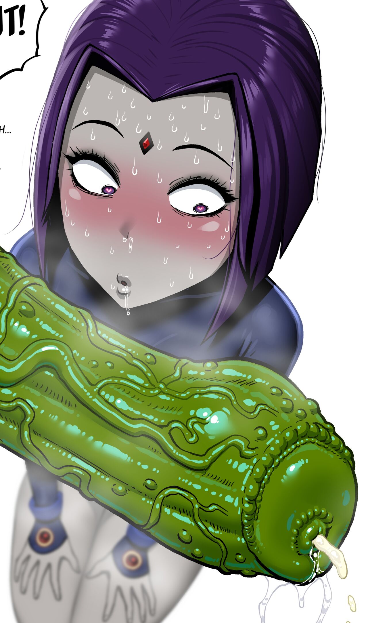 Raven &amp; Beast Boy - Transforming Blowjob page 1 full