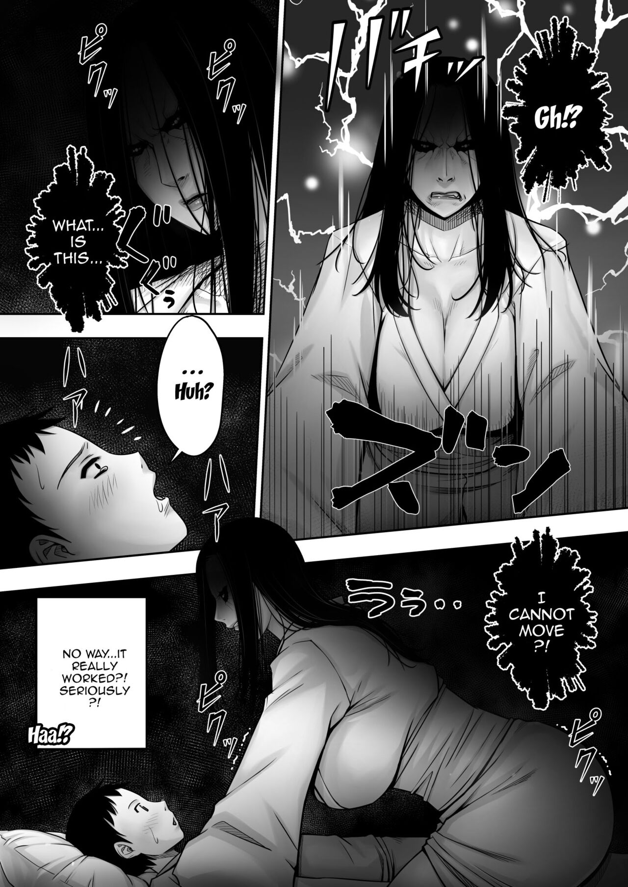 Doutei ga Heya ni Toritsuite Iru Onna Yuurei ni Gyaku Kanashibari o Kaketa Kekka | The Results Of a Virgin Guy Fucking a Female Ghost That Haunts His Room page 5 full