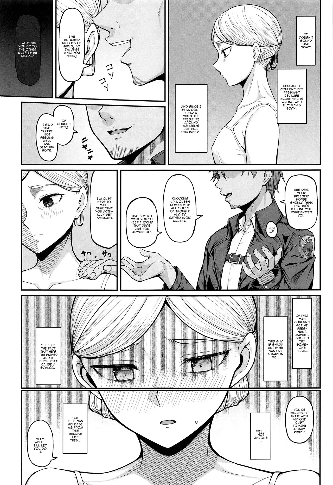Kairaku Ochi shita Botebara Joou Historia | If Historia Gives Into The Pleasure She'll Become A Pregnant Bellied Queen page 4 full