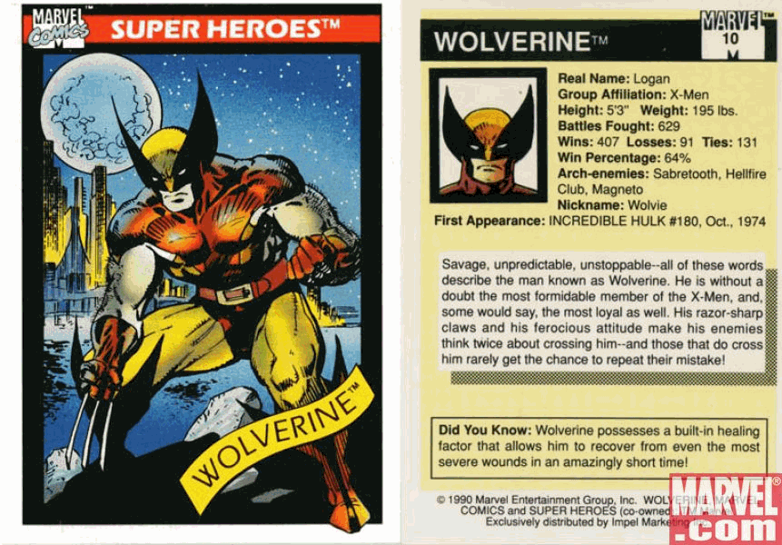 Marvel Universe I Cards page 10 full