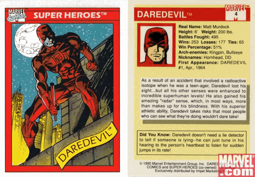 Marvel Universe I Cards page 4 full