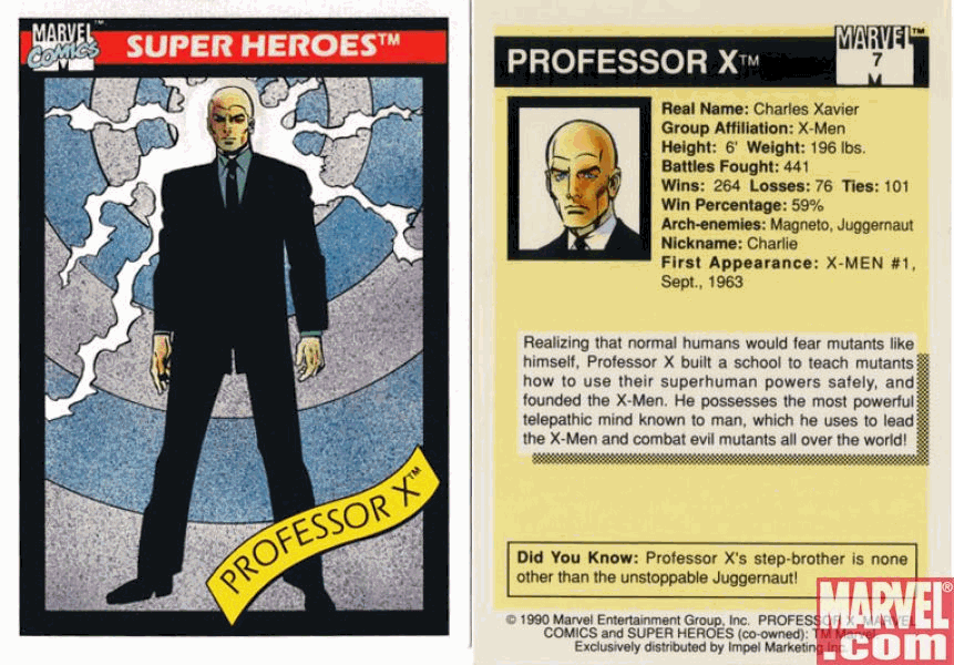 Marvel Universe I Cards page 7 full