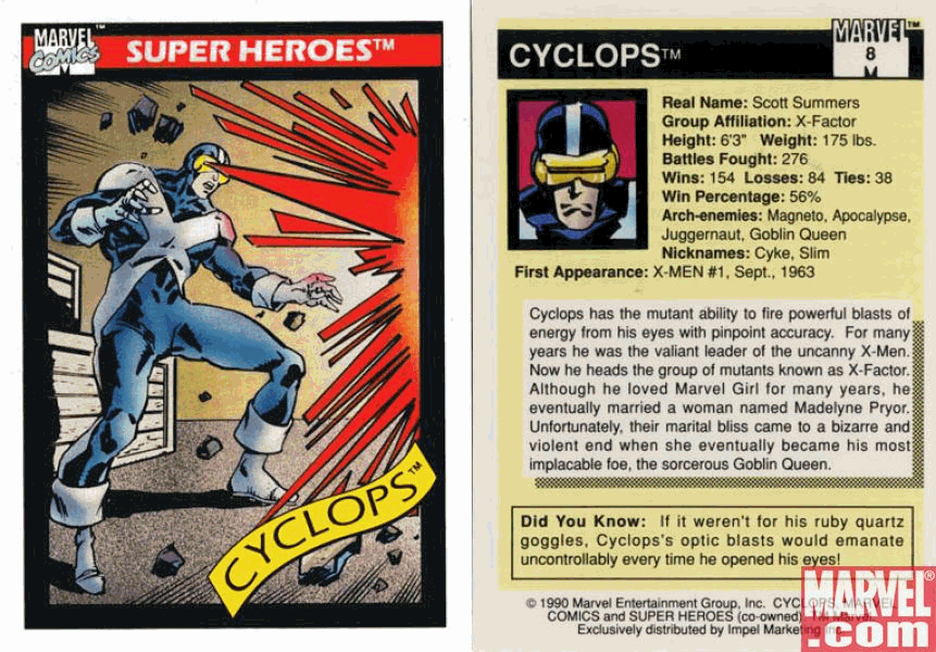 Marvel Universe I Cards page 8 full
