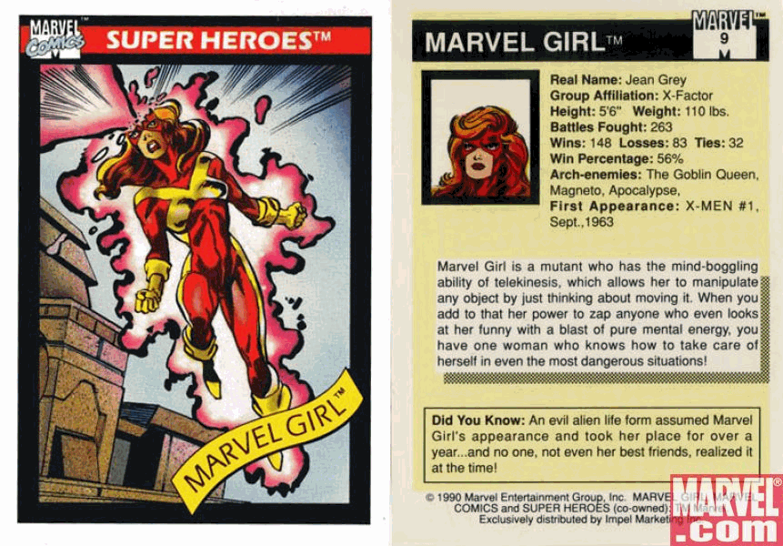 Marvel Universe I Cards page 9 full